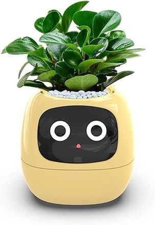 OEM Macetas Inteligentes, Maceta Inteligente Para Plantas De Interior, Con 49 Expresiones Enriquecidas, 7 Sensores Inteligentes, Chips Ai, Pantalla Lcd, C