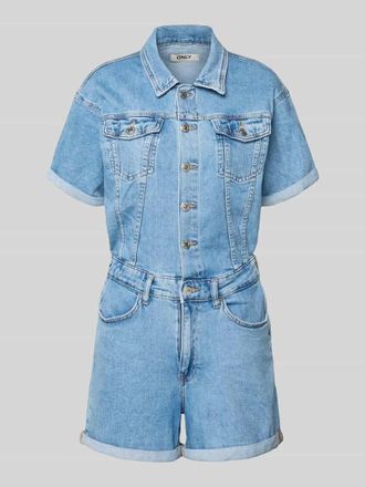 Only Regular Fit Playsuit aus Baumwoll-Mix Modell CASTEL in Hellblau, Gr&ouml;&szlig;e XS