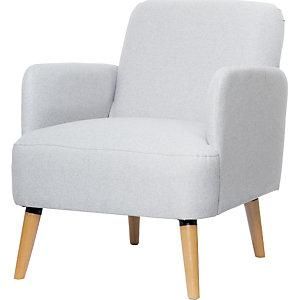 Paperflow Paperflow - Sill&oacute;n Brooks Patas De Madera Maciza Gris Claro