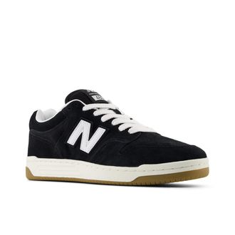 New Balance Sneaker NEW BALANCE 480, Herren, Gr. 37, schwarz, wei&szlig;, Leder, Textil, Schuhe Sneaker