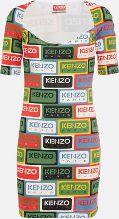 Kenzo Logo printed jersey minidress