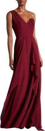 Roland Mouret Burgundy Silk Evening Gown Size XS
