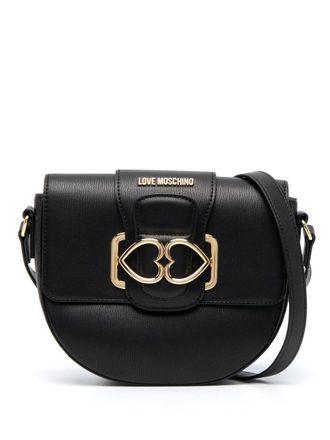 Love Moschino heart-motif shoulder bag - women - Polyurethane - OS - Black
