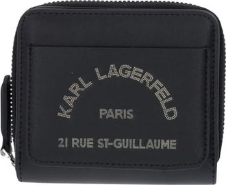 Karl Lagerfeld K/Daily Medium Bifold Portemonnee - Dames - Portefeuilles - Zwart - ONE Size - Leer - Accessoires