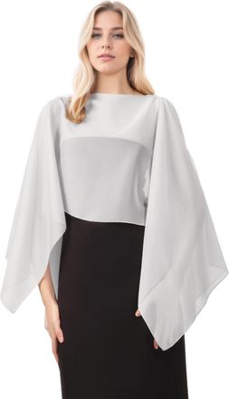 Babeyond Ellives Women Chiffon Cape Shawls - Lightweight and Soft Cape Shawl Poncho for Women, Suitable for Weddings, Balls, Parties, and Many Other Occasions 