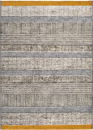 Atticgo Alfombra &eacute;tnica gris/beige 80x150 cm