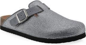 White Mountain Bellamy Crystal Embellished Clog in Blue Raspberry/Suede at Nordstrom Rack, Size 6.5