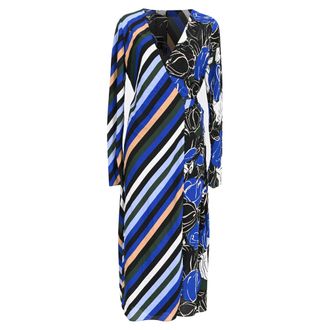 Diane Von F&uuml;rstenberg Diane Von Furstenberg Tilly Midi Wrap Dress in Multicolor Polyester