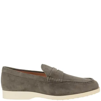 Tod's Grey Solid Loafers