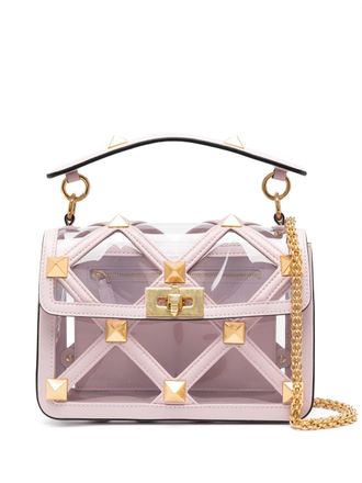 Valentino Garavani Borsa a tracolla Roman Stud media - Rosa