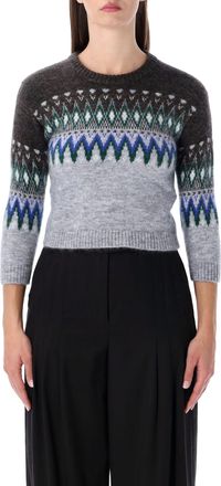 Acne Studios Nordic Mohair Crewneck Sweater In Grey