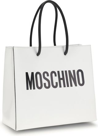 Moschino Womens Leather Bag Bianco Calf Bos Taurus Handbags Hand