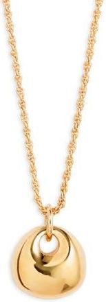 Nordstrom Demi Fine Sculpted Pendant Necklace in 14K Gold Plated at Nordstrom Rack