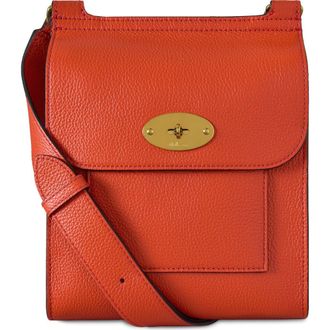 Mulberry Small Antony Leather Crossbody Bag in Coral Orange at Nordstrom