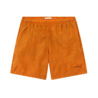 Stone Island Badmode, Heren, Oranje, S, Nylon, Nylon Metal Zwemshorts