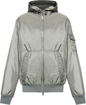 Moncler Donsjack Poiliot - Heren - Gewatteerde jassen - Grijs - 2XL - Satijn - Jassen