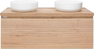 Puma Naturel Mueble De Ba&ntilde;o Bajo Lavabo Naturel Savona 118x43x44,8 Cm, Roble Halifax Mate (savona120dhd)