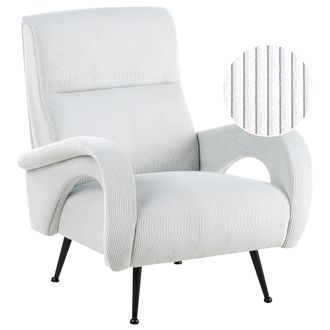 Beliani Beliani - Sill&oacute;n Tapizado Pana Estilo Retro Respaldo Bajo Verde Menta Svalov
