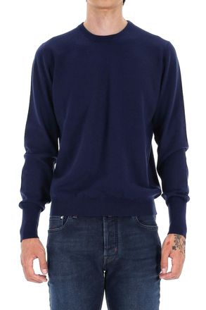 Drumohr Solid Color Pure Cashmere Crewneck Sweater