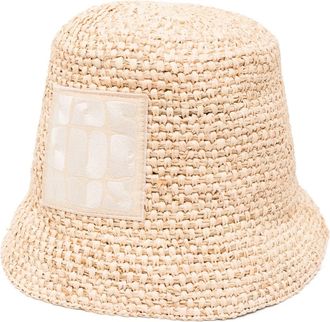 Jacquemus Le Bob Ficiu bucket hat - unisex - Raffia - 56 - Neutrals