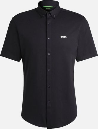HUGO BOSS Mens Boss B_motion_s Shirt Dark Blue - Size: 44/Regular