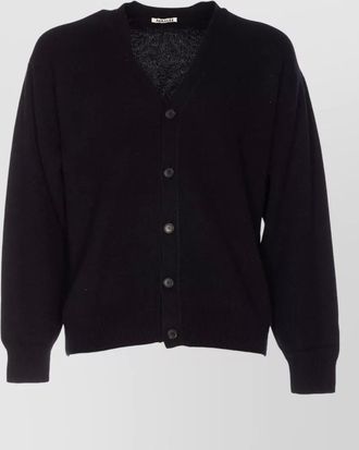 Auralee baby cashmere cardigan long sleeves v neckline