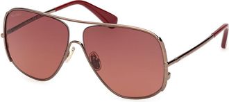 Max Mara MM0190 33T Womens Sunglasses Gold Size 60