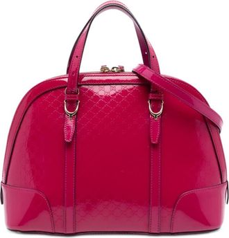 Gucci Pre-owned Gucci Small Microssima Patent Nice Dome Satchel Ladies 6I24J4H2MNLY3AB9