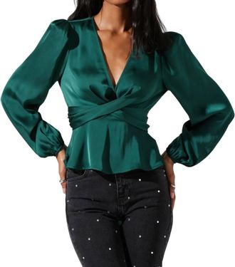 Astr Eliana Top In Forest Green