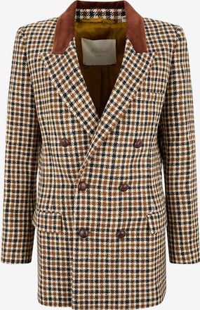 Dôen Hochwertiges Tweed-Blazer mit Hahnentrittmuster Duccio