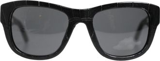 Dolce & Gabbana Womens Black Leather Frame Dg4177 Tinted Lens Sunglasses