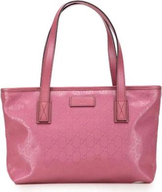 Gucci Pre-owned Tote Bag - Dames - Vintage Shopper - Roze - ONE Size - Leer - Vintage