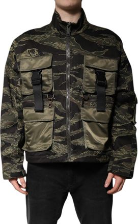 Dolce & Gabbana Multicolor Camouflage Cotton Bomber Mens Jacket