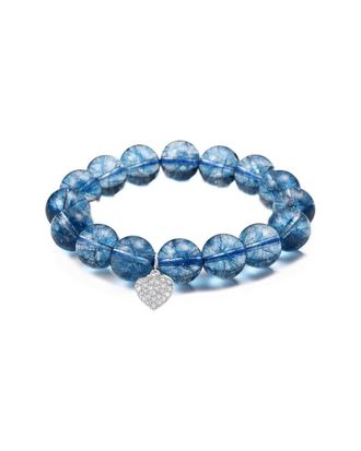Liv Oliver 18K Plated 35.00 Ct. Tw. Blue Agate Cz Bracelet