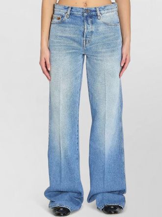 Gucci denim flare trousers mid rise wide leg