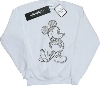 Disney Heren Mickey Mouse Sketch Kick Sweatshirt (Wit)