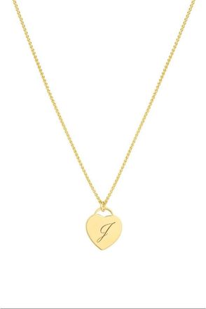 Set & Stones Alice Initial Heart Pendant Necklace in Gold/l at Nordstrom