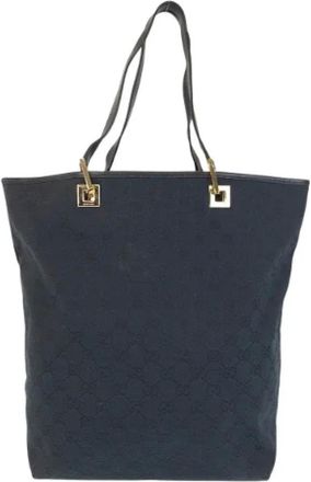 Gucci Pre-owned Tote Bags, female, Black, Size: ONE SIZE Pre-owned Canvas gucci-bags