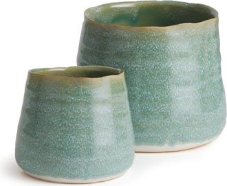 Napa Home & Garden Olivia Flowerpot Planters Set of 2 in Green at Nordstrom
