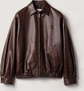 Miu Miu Nappa leather blouson jacket