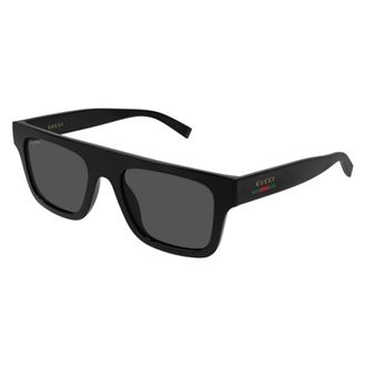 Gucci Zonnebril met vierkant montuur - unisex - Accessoires - Zwart - Maat: 53 MM