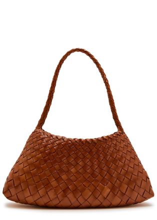 Dragon Diffusion Rosanna Woven Leather Shoulder bag - Tan - One Size