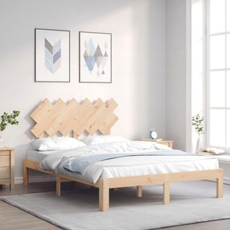 vidaXL Estructura De Cama De Matrimonio Con Cabecero Madera Maciza Vidaxl