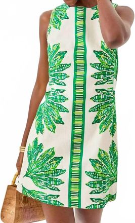 Lilly Pulitzer Devyn Stretch Shift Dress In Kitts Green Shady Babe Engineered Woven Dress