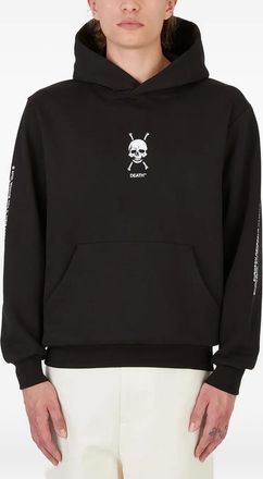 DEATH Cigarettes Felpa con stampa e cappuccio - Nero