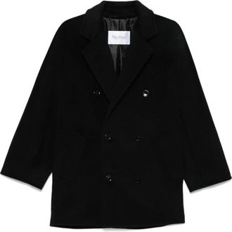 Max Mara Rebus Coat - Dames - Mantel - Zwart - S - Wol - Jassen
