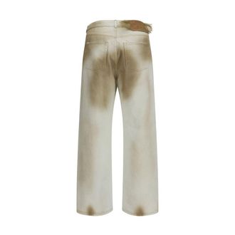 Magliano Distressed Cotton Jeans - Beige