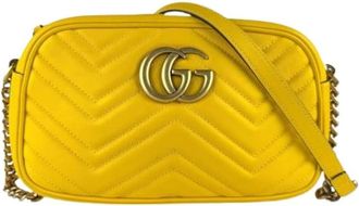 Gucci Pre-owned Vintage Schoudertas - Dames - Vintage Schoudertas - Geel - ONE Size - Leer - Vintage