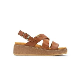 Pikolinos Bruine leren sandaal met uitneembaar voetbed - Dames - Sandalen - Bruin - 36 EU - Leer - Schoenen