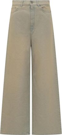 Stella McCartney Denim Rits Jeans met Zakken - Dames - Loose Fit Jeans - Beige - W27 - Denim - Jeans